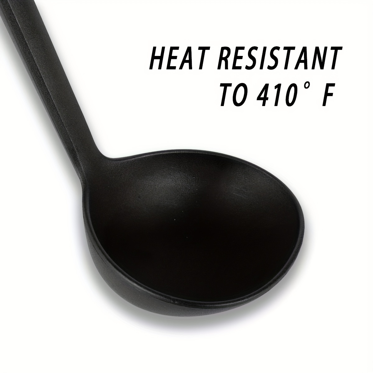 1 Piece Silicone Ladle Spoon for Soup, Non Stick Kitchen Utensils with High  Heat Resistant for Cooking, Stirring, Serving (Black)
