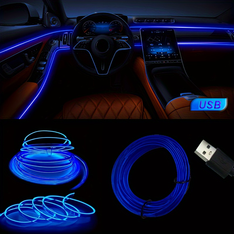 Interior del coche Led lámpara decorativa El wiring neon strip