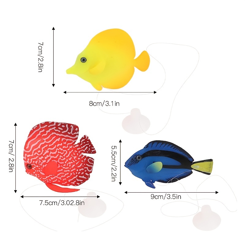 Uotyle Poisson flottant artificiel en plastique réaliste pour aquarium :  : Animalerie