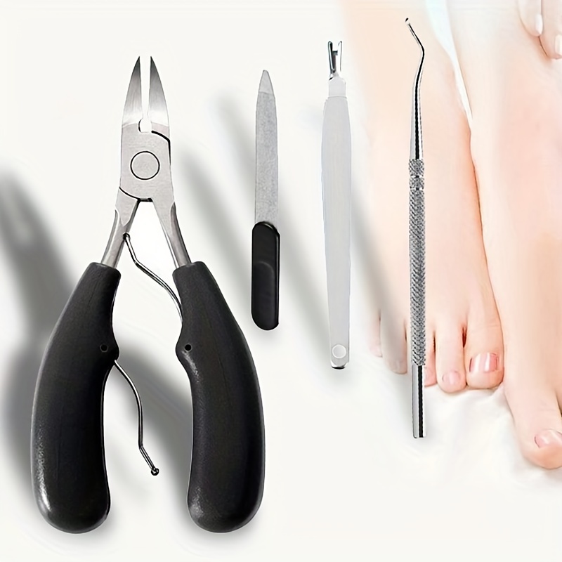 Toenail Clippers For Thick & Ingrown Nails, Toe Nail Scissors Kit,  Stainless Steel Clippers, Professional Pedicure Tool For Men Women Senior  Elderly - Temu