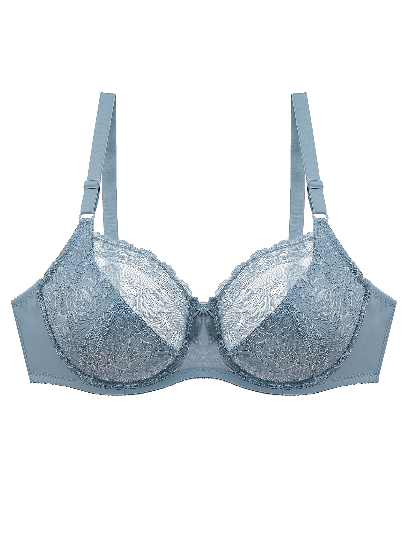 Womens Sexy Lace Bra Plus Size Thorn Underwear Light Weight Comfort  Seamless Lingerie Push Up Strappy Bralette Blue at  Women's Clothing  store