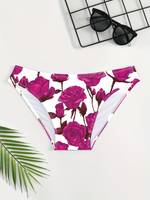 Men's Swim Briefs Floral Pattern Print Hawaii Style Thong Swimsuit Shorts Pants Sexy Men's Underwear Summer Beach