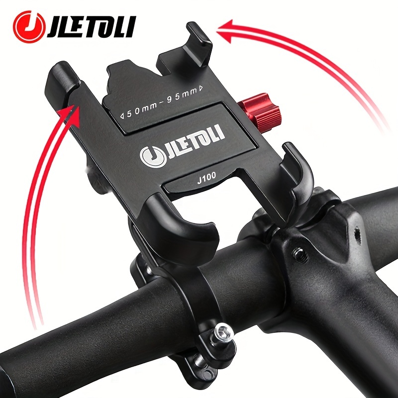 

Jletoli Bike Phone Holder - 360 Degree Rotation, Non-slip, Aluminum Alloy, Mtb Accessories