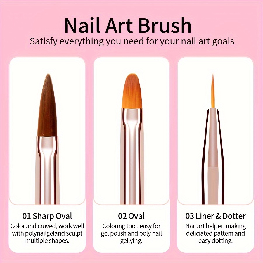 Nail Art Brushes Set Nail Art Brush Design Tip Painting - Temu