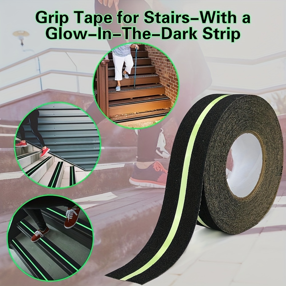 Anti Slip Grip Tape, Non-slip Traction Tapes with Glow in the Dark Reduce  the Risk of Slipping for Indoor or Outdoor Stair Tread Step and Other