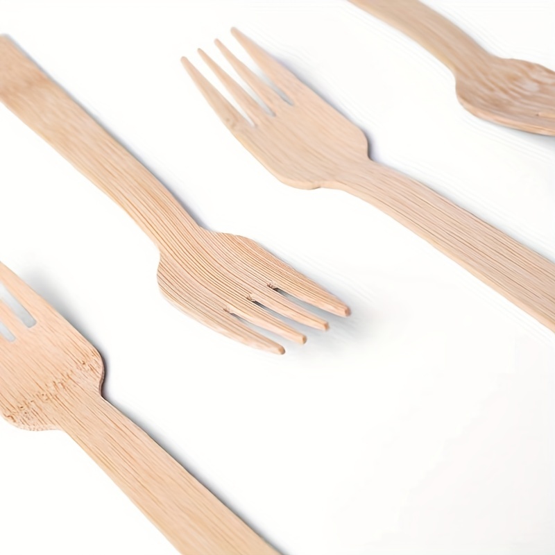 Disposable, Knives, Spoons, Forks, Bamboo Tableware, Steak Knives, Cake  Forks, Fruit Forks, Disposable Knives, Forks, Spoons, Biodegradable - Temu