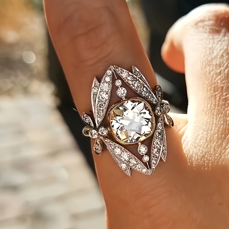 Dragonfly Ring Paved Shining Zirconia Anniversary Gift