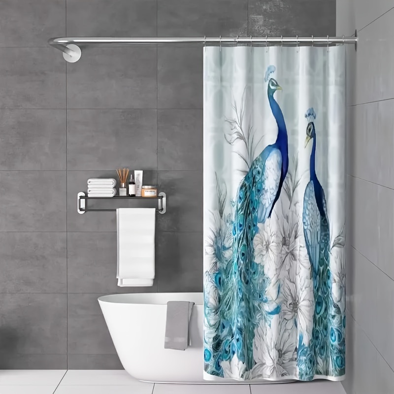 Barra de cortina, barra de ducha extensible sin taladrar, diseño de cabeza  de tornillo ajustable para baño/ducha