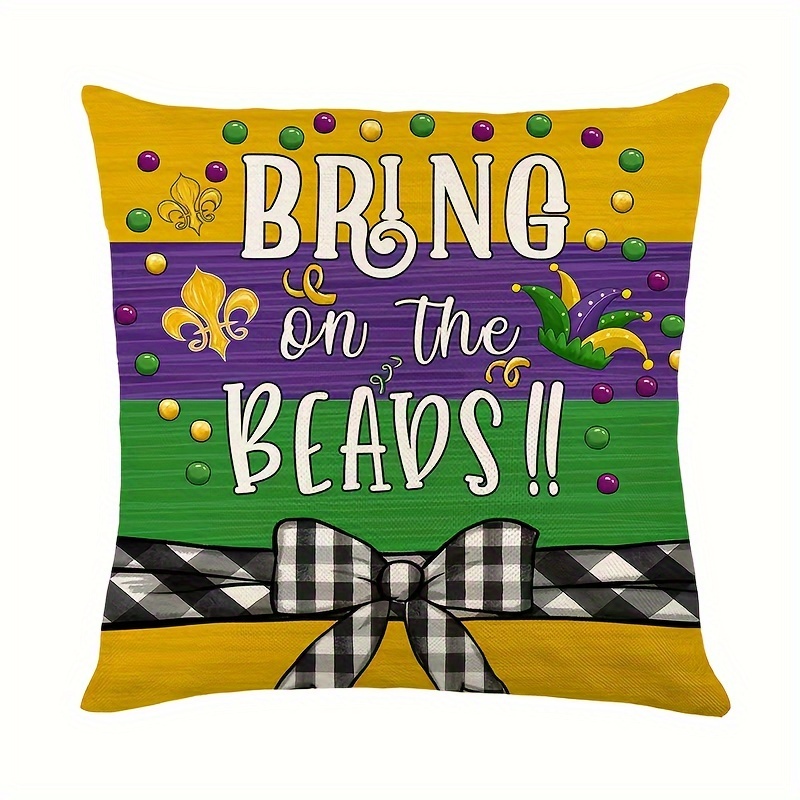 Mardi Gras Throw Pillow Covers For Home Decorations - Temu