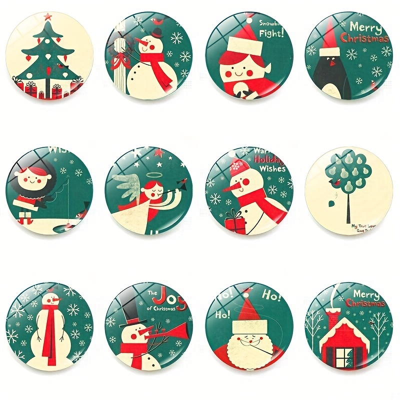 Glass Refrigerator Magnets Christmas Series Fridge Magnets - Temu