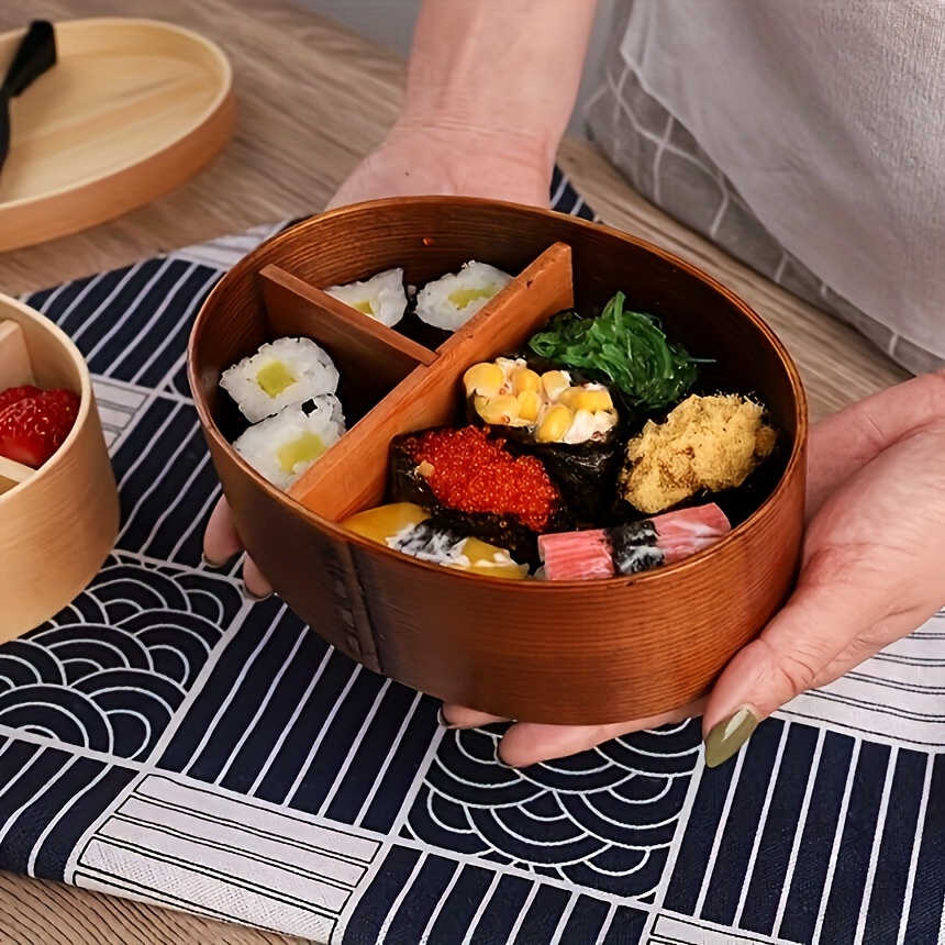 Japanese Style Wooden Lunch Box Multi-layer Bento Box Sushi Box Picnic  Party Barbecue Travel and Outing Food Container Gift