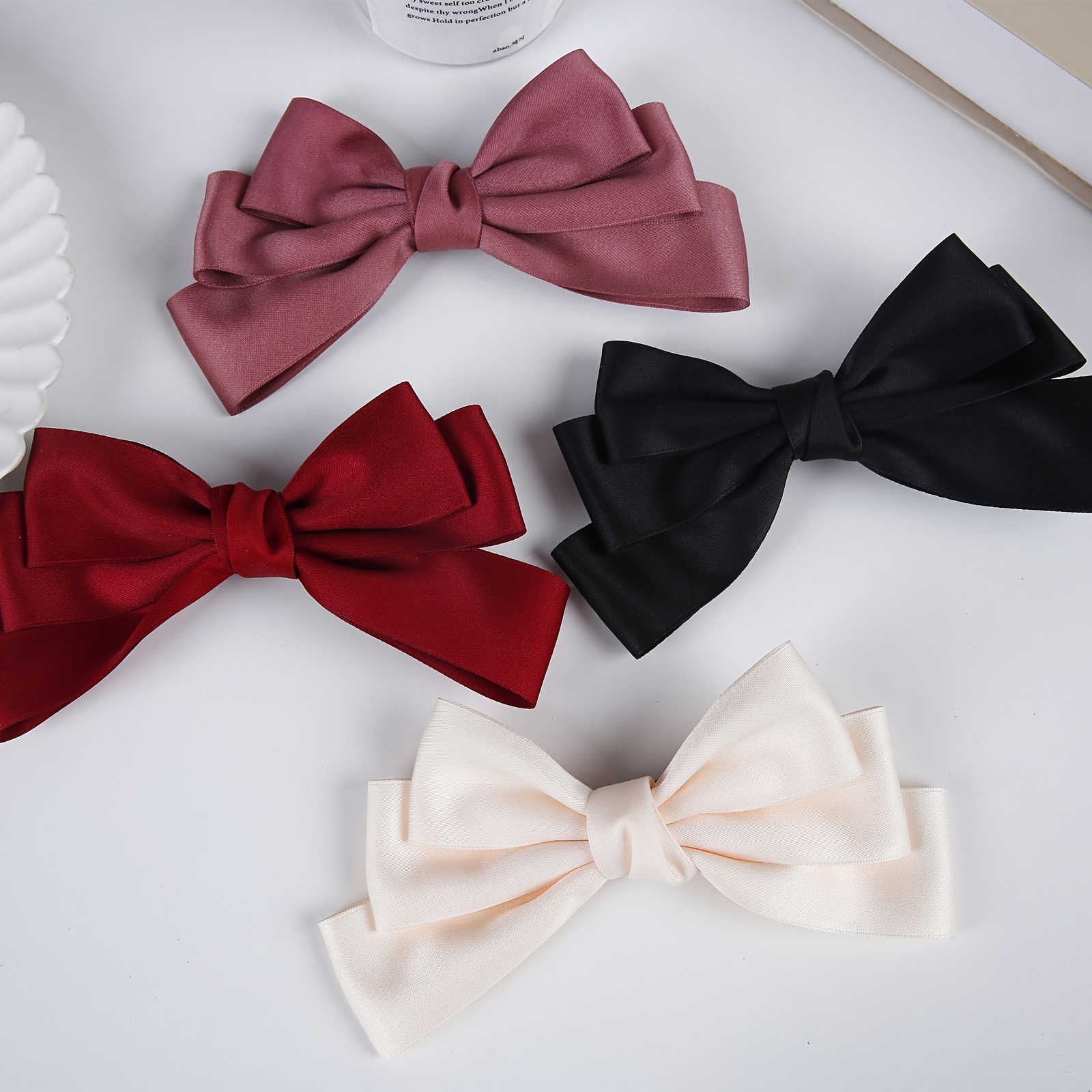 1PC Stylish Red Ribbon Bow Red Hair Bow Decorative Bows Florist Packing  Decor