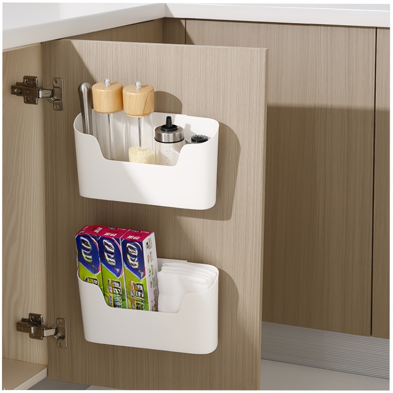 1pc Rectangular Bathroom Storage Shelf. Wall-mounted Storage Rack.  Household. No Drilling. Kitchen. Toilets. Cosmetics Shelf. Designer Acrylic  Wall-mounted Toilet, Shower Room, Washstand Storage Box