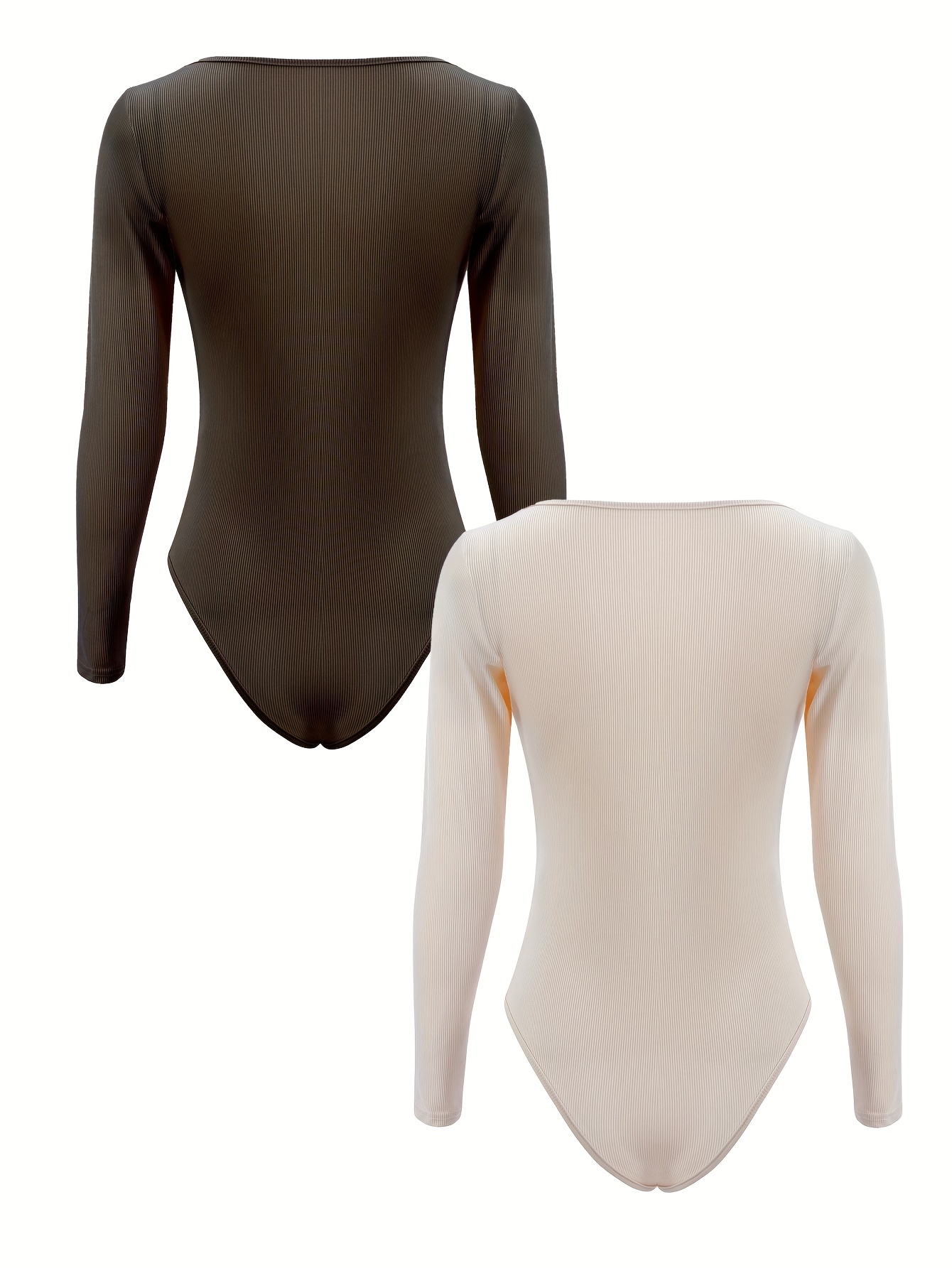  Long Sleeve Bodysuits For Women Square Neck