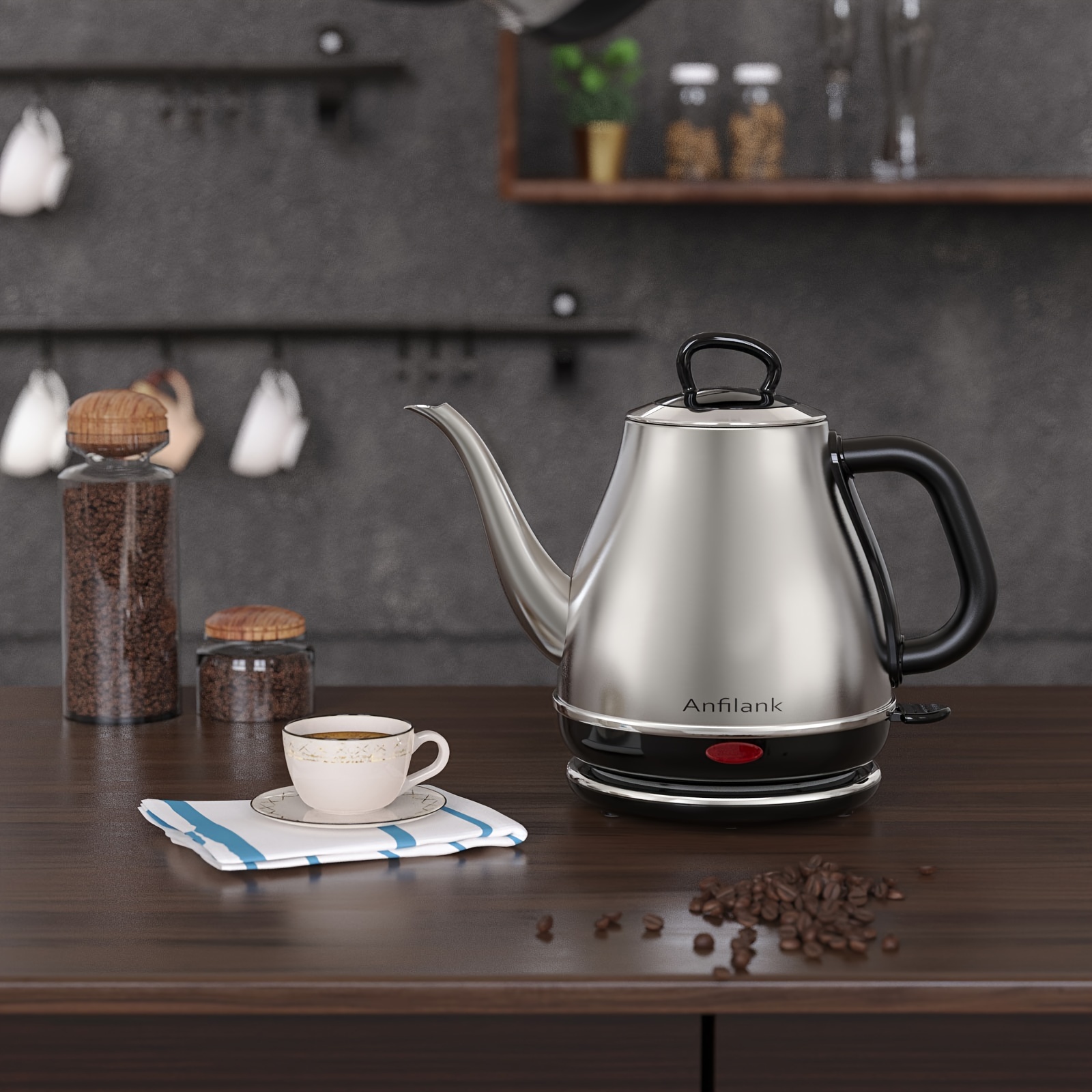 Quick Heating Gooseneck Electric Kettle - 100% Stainless Steel, Bpa Free,  Auto Shut-off Protection For Classic Pour Over Coffee & Tea - Temu Japan