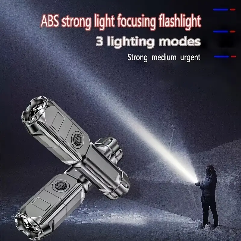 1 Pcs Rechargeable Zoomable Flashlight, Small High Lumens Super Bright LED  Flashlight, Powerful Handheld Flashlights, Waterproof Flashlight With 3 Mod
