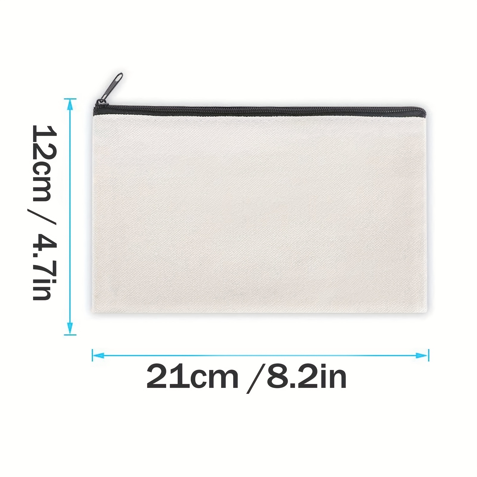Blank Canvas Makeup Bags Sublimation Blanks Cosmetic Bags - Temu