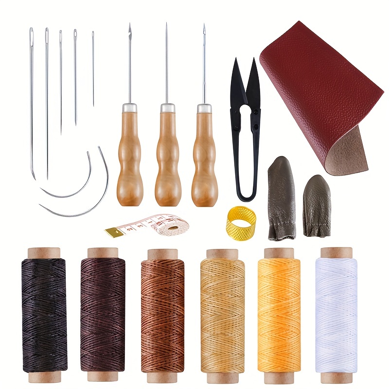 Leather Sewing Kit, 22 Pcs Leather Repair Kit, Upholstery Repair Kit W