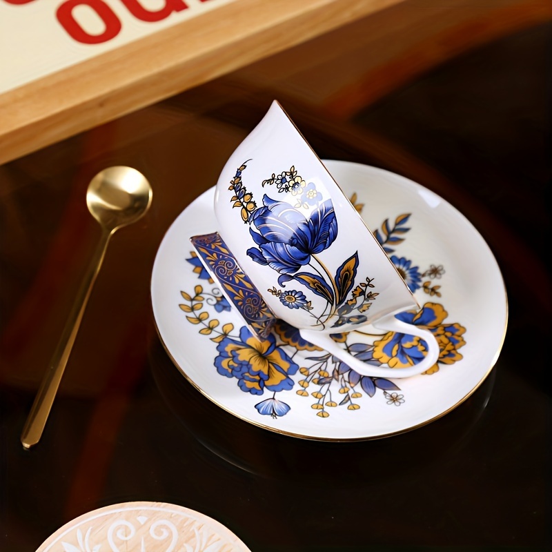 European Style Teacup And Saucer Ceramic Coffee Cup And - Temu