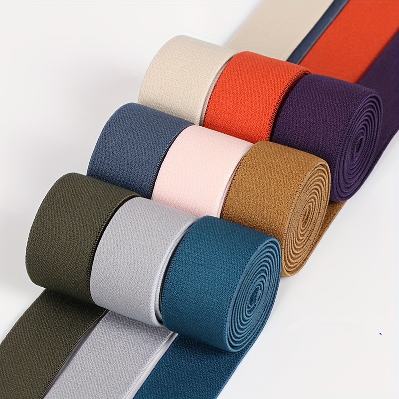 5 Yards Length 2 5cm Wide Color Elastic Band Imitation Nylon Double Sided  Frosted Pants Head Skirt Rubber Band Wig Head Cover Elastic Band - Arts,  Crafts & Sewing - Temu