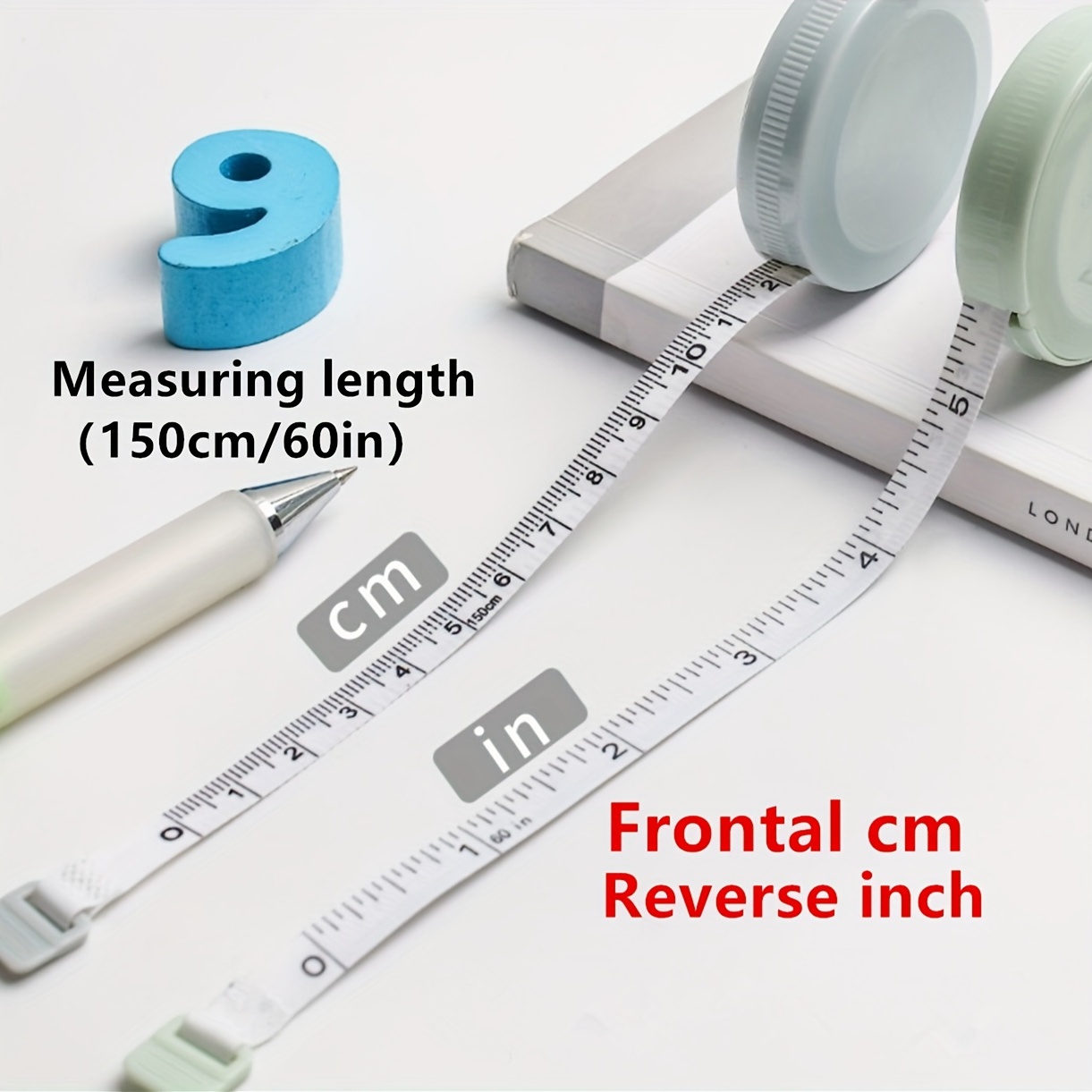 2pcs/set New Cute Mini Soft Tape Measure For Household, 1.5m Automatic  Retractable Plastic Measuring Tape For Body Measurement