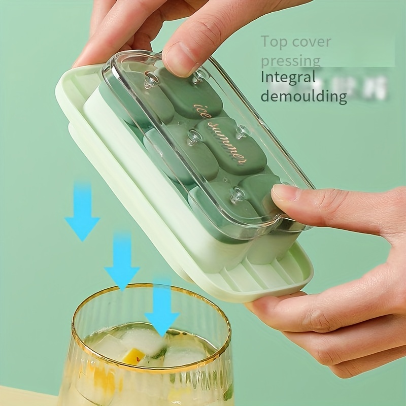 Ice Cube Mold Block Large-capacity Press Ice Grid Silicone Mini