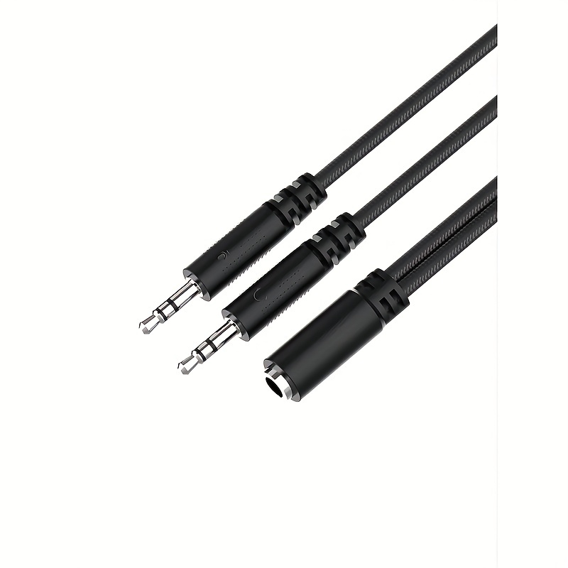 Headphone Adapter Cable Y Plug To 2 Male To 2 Female Aux - Temu