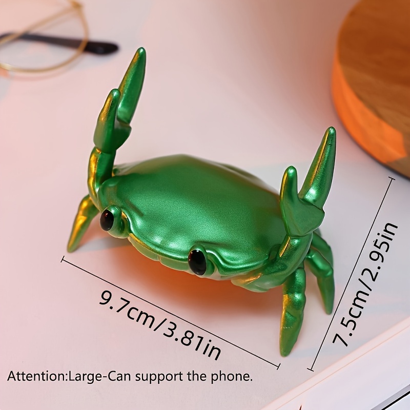 Crab Pen Holder With Weightlifting Design - Ceramic Desktop Organizer For Phones & Makeup Brushes