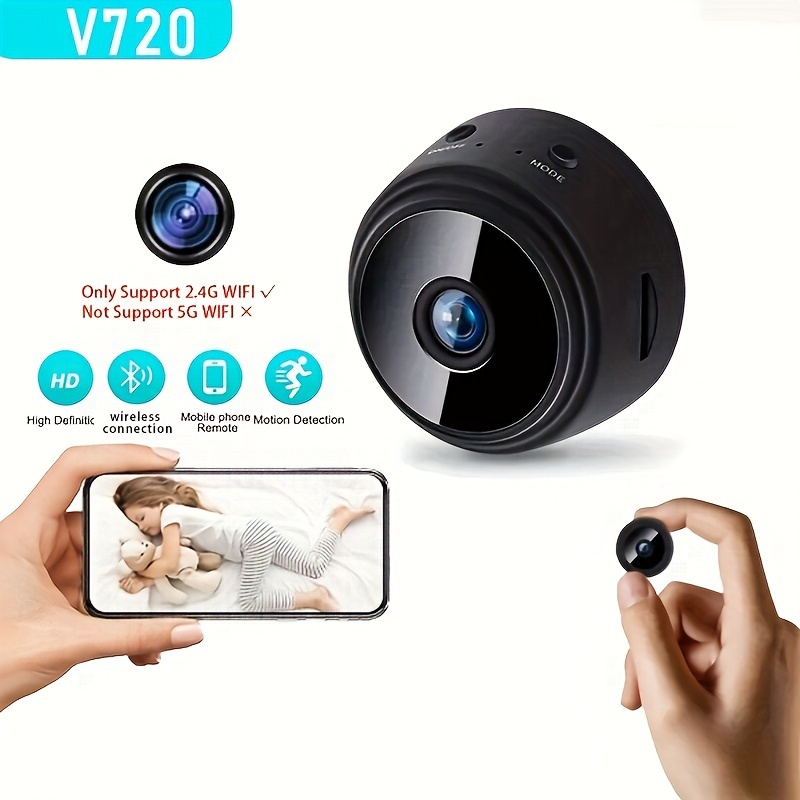 Wifi Camera Mini Camera A9 Security Camera Wireless Surveillance Hd 1080p  Night Vision For Car Home Office Black, Mini Cctv Camera