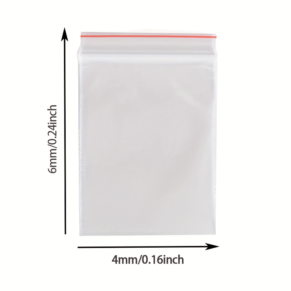 MITOB Self Seal Plastic Bags Zipper Lock Clear PVC Jewelry Packing Storage  Bag for Zip Anti-oxidation Lock Poly Pouch 100 Pcs (4x6cm (1.57x2.36 inch))