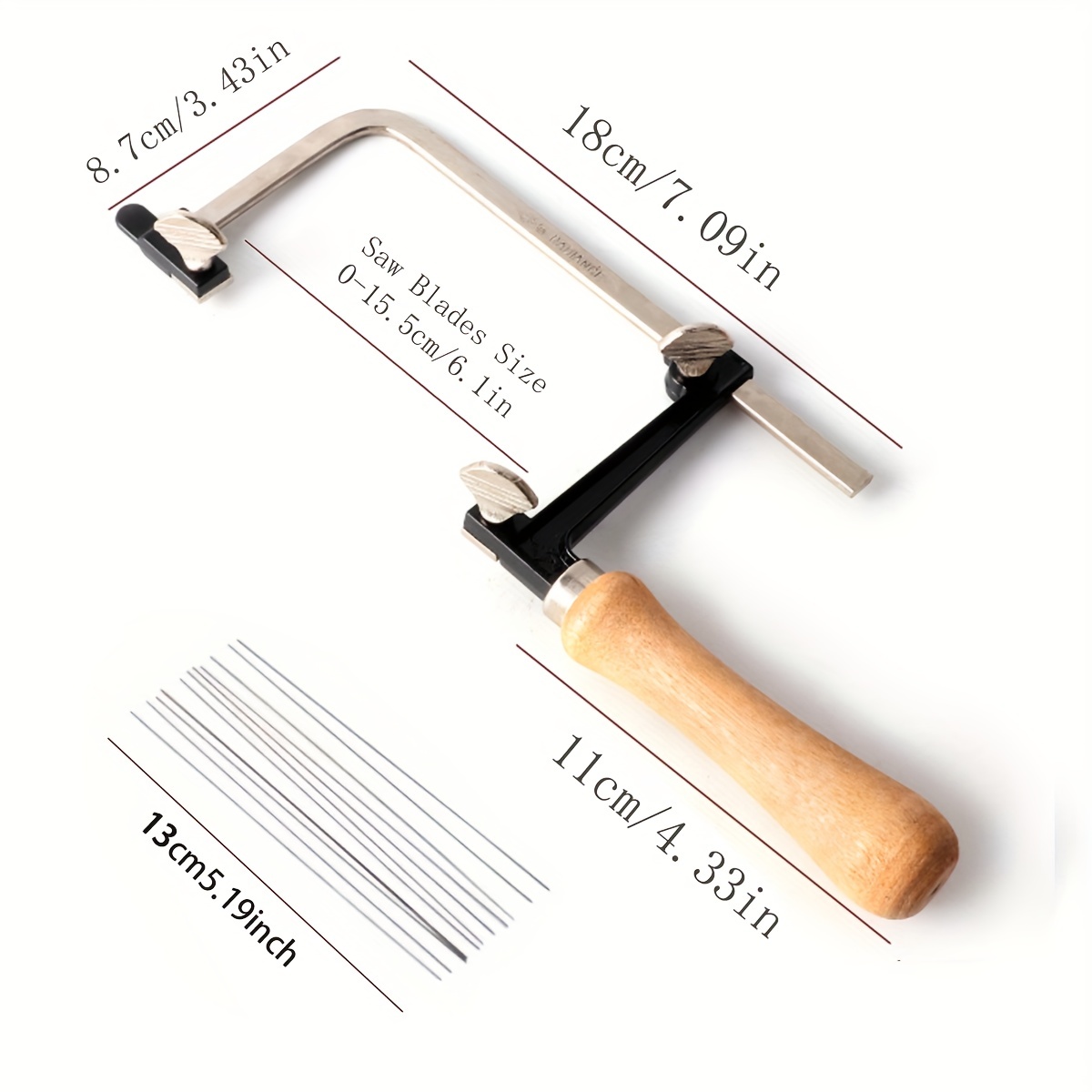 Professional Saw Bow Wooden Handle with 12Pcs saw blade Jewelry Saw Frame  Hand Tools Jeweler'S Saw Frame - Price history & Review, AliExpress Seller  - PHYHOO Official Store