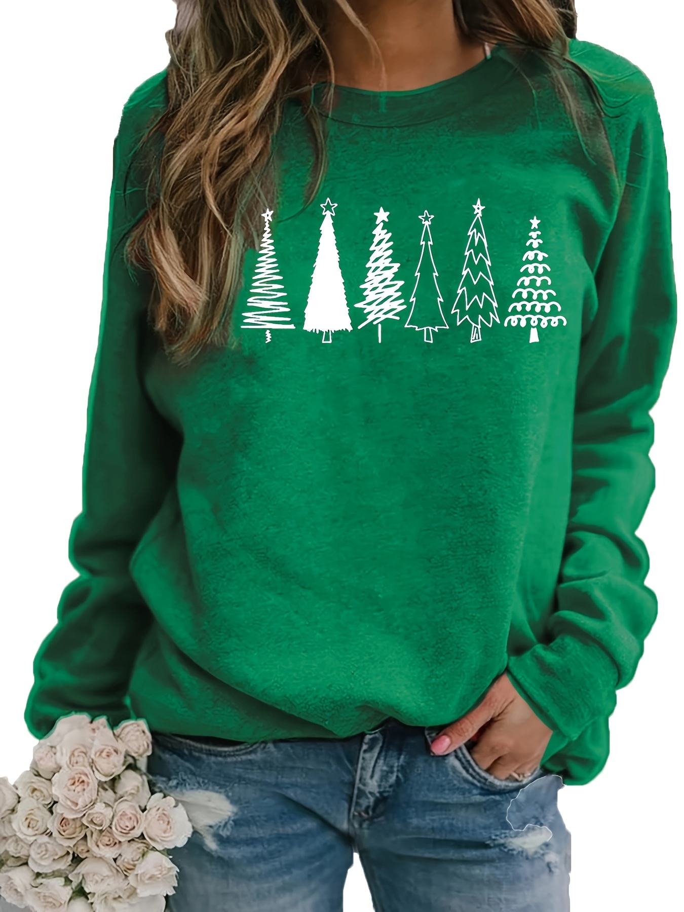 Womens green christmas clearance jumper