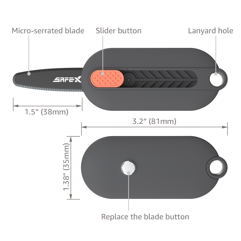 Box Cutter Retractable Cute Min Replaceable Blade - Temu Germany