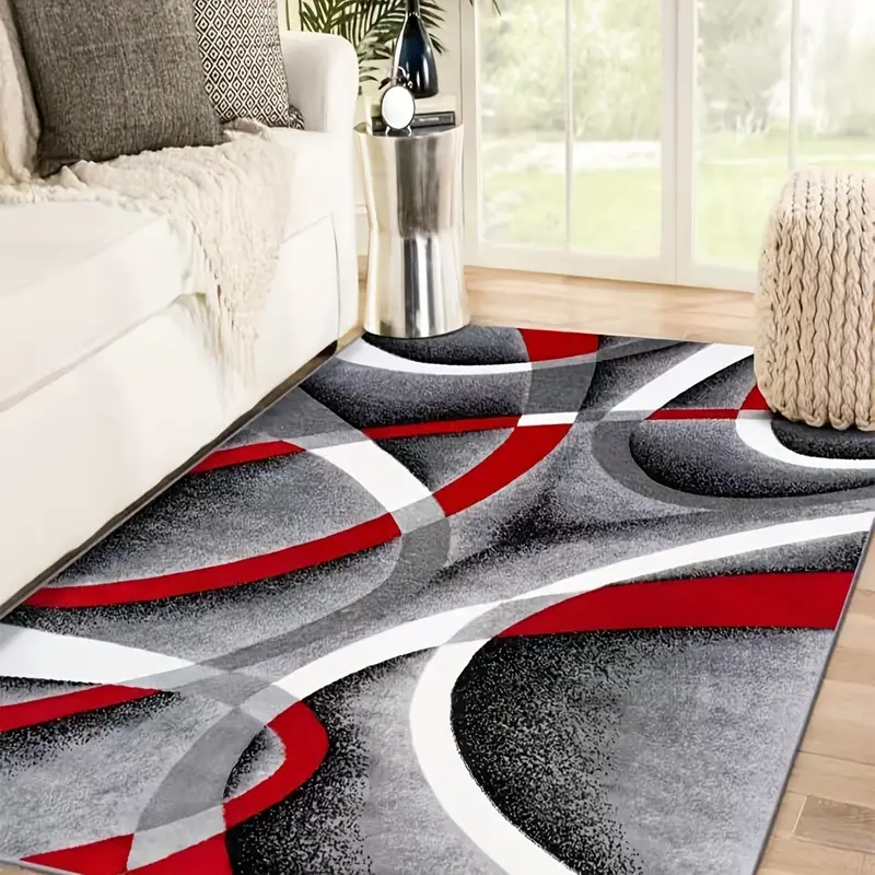 Luxury Tpr Floor Mat With Patchwork Design Contrast Color - Temu