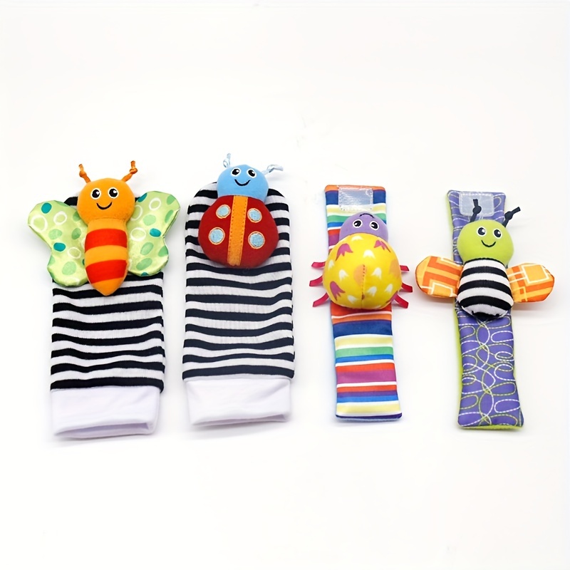 Calcetines de sonajero para bebés de 0-3-4-5-6 meses, juguetes suaves  sensoriales para recién nacidos para 0-3-6 meses de edad, juguetes de  regalo