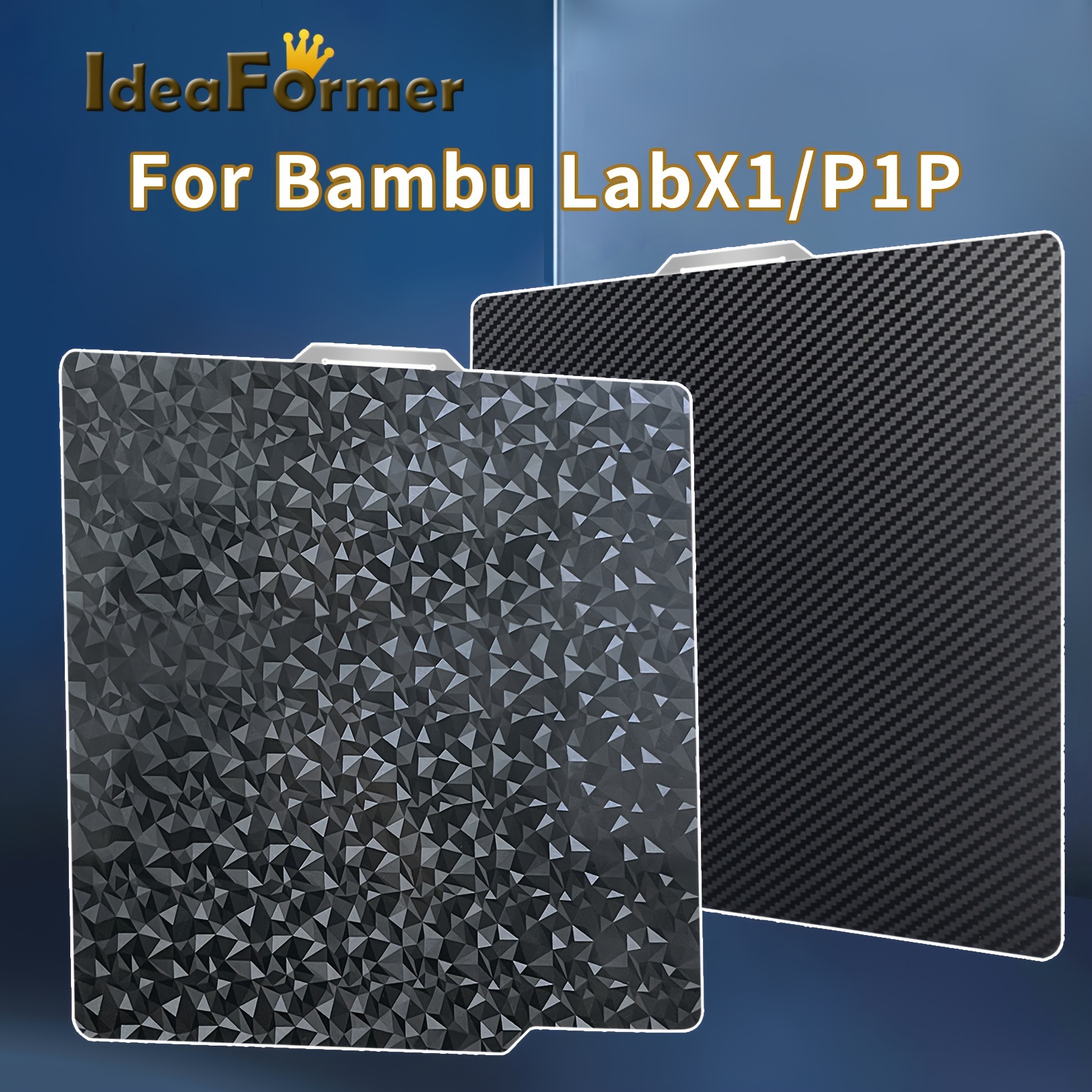 New 5D for Bambulab P1P/X1 257x257mm PED+PEI Build Plate Magnetic Spring  Steel Sheet Smooth PED+Textured PEI for Bambu Lab Plate