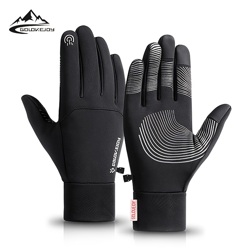 Windproof Cycling Gloves Men Women Winter Waterproof Fleece - Temu