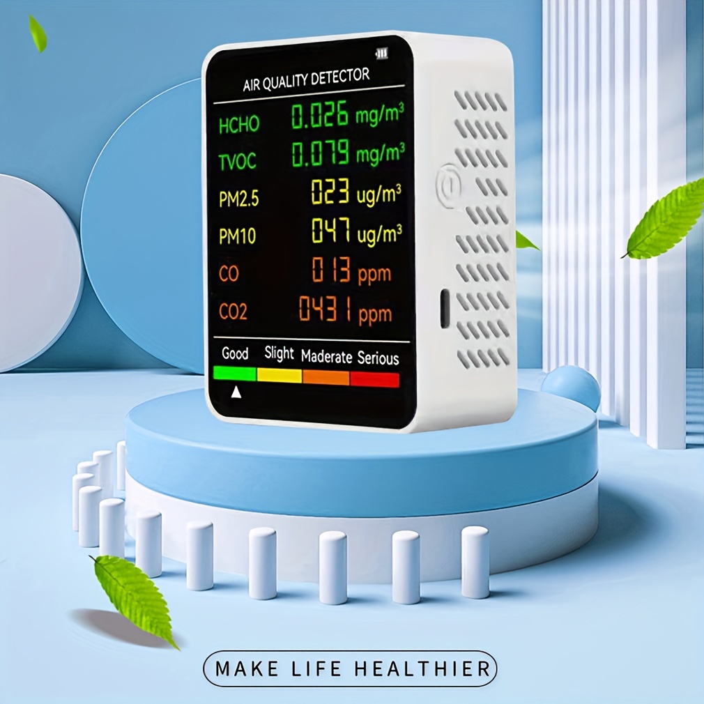 Air Quality Monitor Indoor Home Air Quality Tester Analyzer - Temu