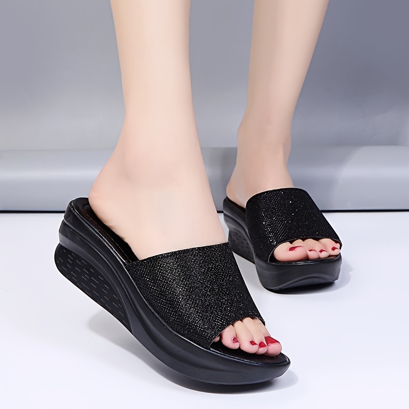 womens wedge heeled sandals casual open toe platform sandals comfortable summer shoes details 1