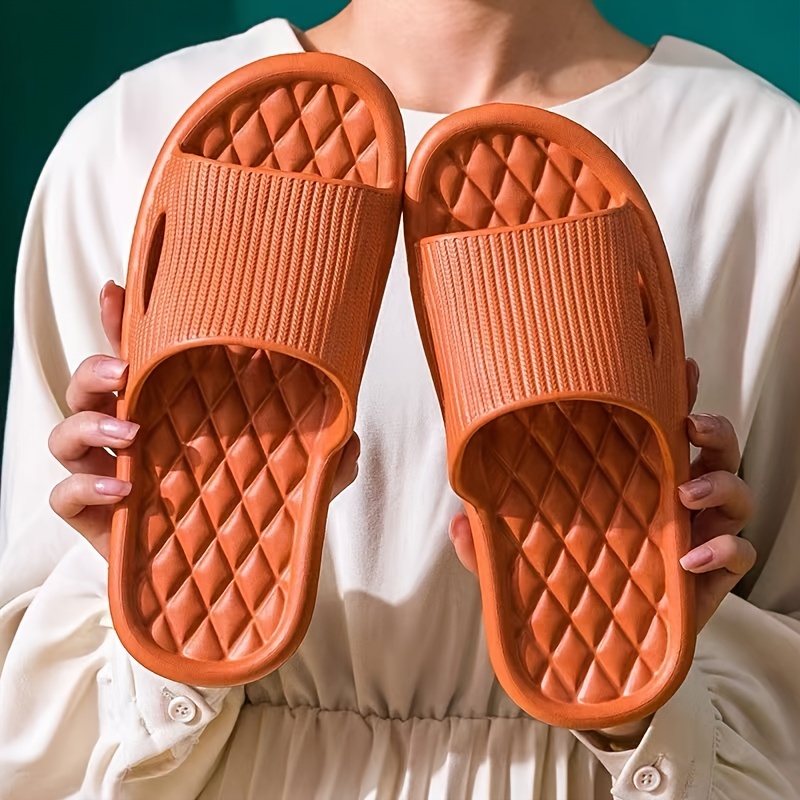 Women's Open Toe Home Slippers Solid Color Anti slip - Temu
