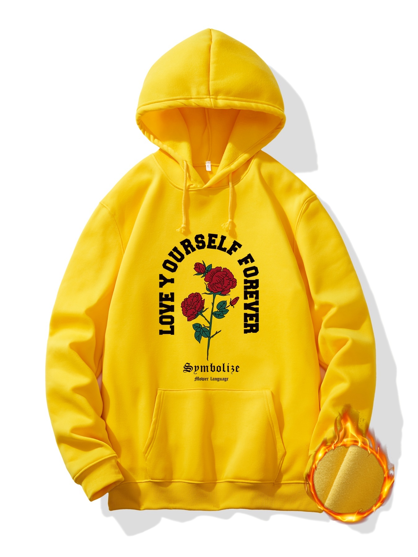 Yellow hoodie 2025 with roses