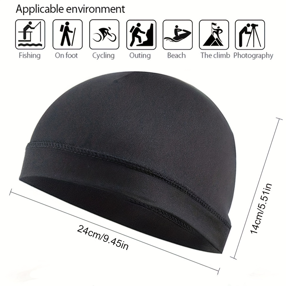 Quick Drying Skull Cap Running Sweat Wicking Beanie Breathable Cooling  Sport Hat