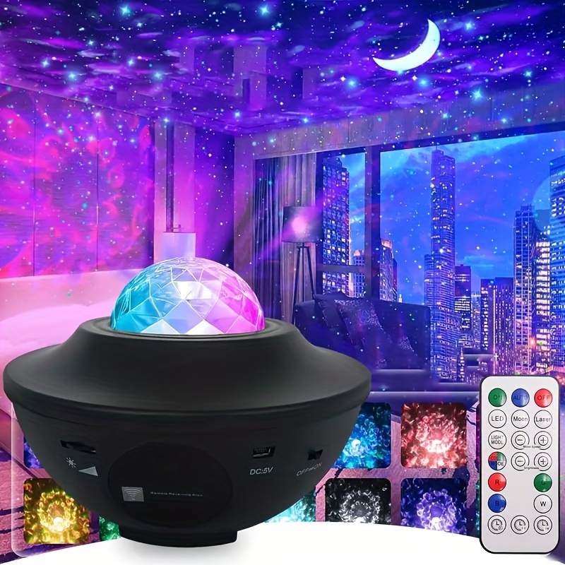 Szín: 1 film - LED Galaxy projektor 7 az 1-ben Planetárium projektor  Éjszakai fény csillag projektor lámpa gyerekeknek