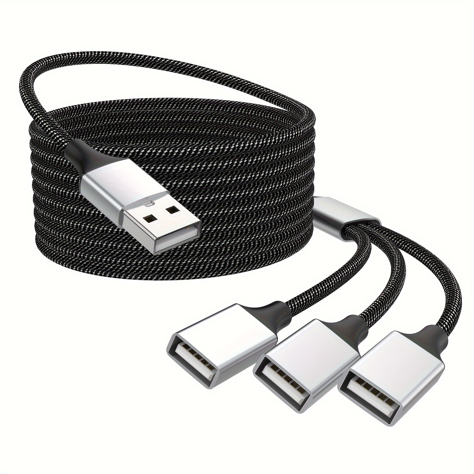 4-Port USB 3.0 Hub Long Cable 4ft