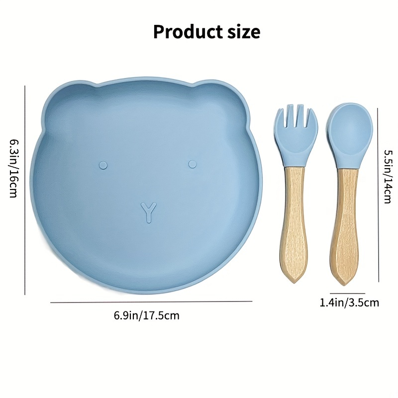 YIN® Atyhao Assiette pour bébé Assiette ventouse pour bébé BPA micro-ondes  lave-vaisselle danger pour prévenir le 92428