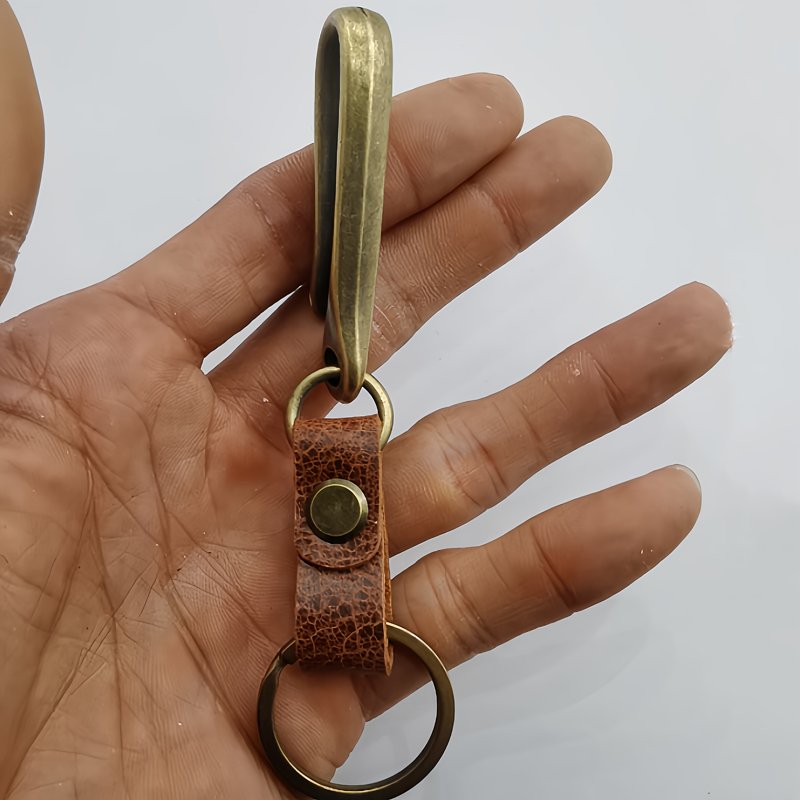 COACH Carabiner Key Ring in Brown for Men