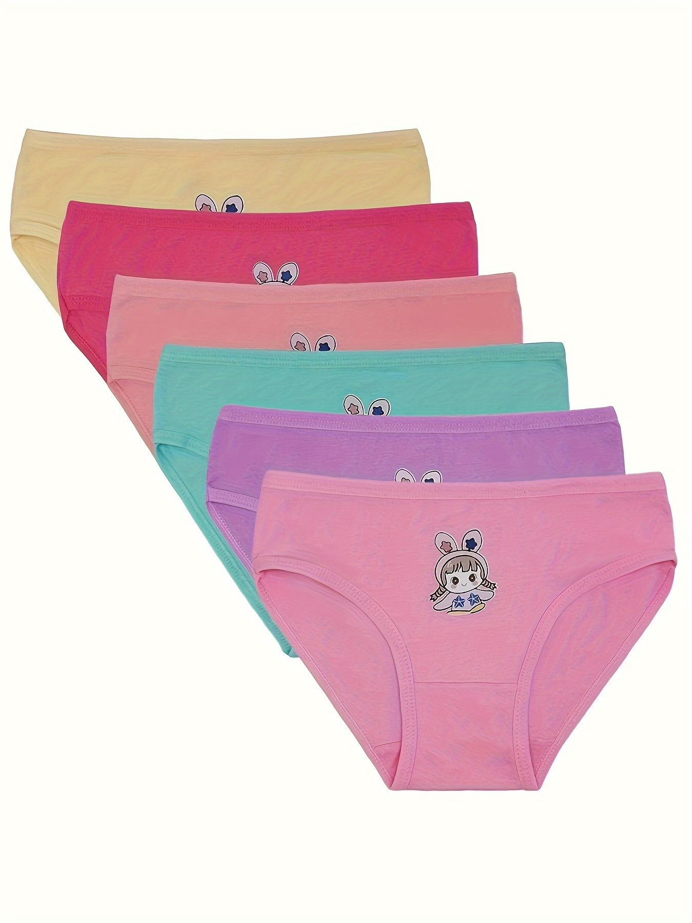 Toddler Girls Briefs Cartoon Print Cute Bottoming Underwear - Temu Canada