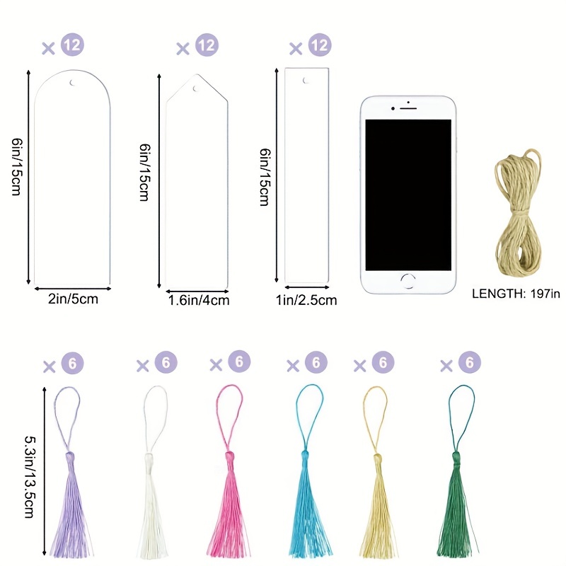 Colorful Diy Bookmarks Tassels Perfect For Classroom - Temu