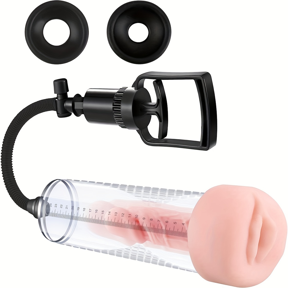 1pc Male Manual Penis Pump With Scale, Negative Pressure Vacuum Pump, Male  Enhancement Training Equipment, Adult Male Sex Toys, Male Stronger Auxiliar