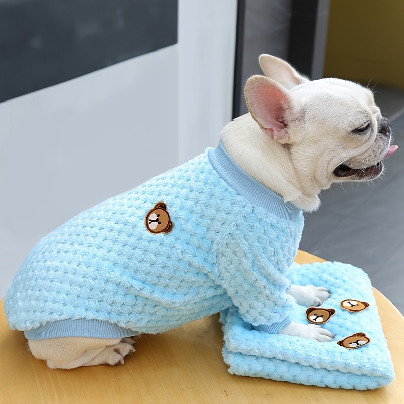

Keep Your Puppy Warm And Cozy In This Adorable Bear Fleece Sweater - Perfect For Small Dogs